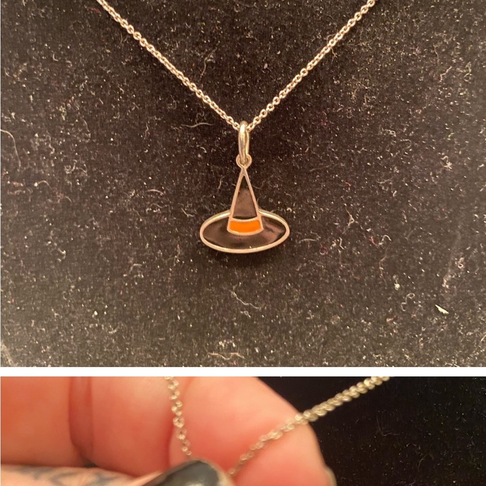 Elegant Silver and Orange Pendant Necklace